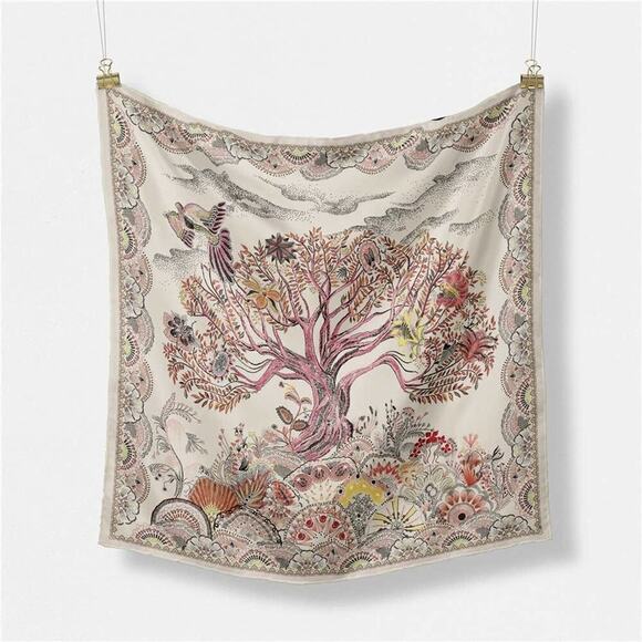 2/$30 NEW Tree of Life Colorful Painted Nature Printed Silky Fashion Scarf - Picture 1 of 15